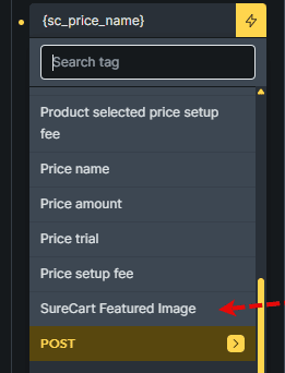 Bricks Builder SureCart Featured Image surecart product bricks render tag