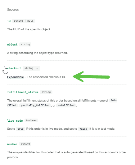 SureCart - OSS VAT Sales Report Checkout ID description with arrow - is Exapandable